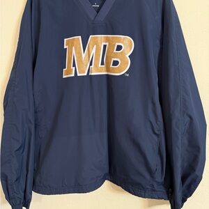Monterey Bay Navy Windbreaker with Gold Accent